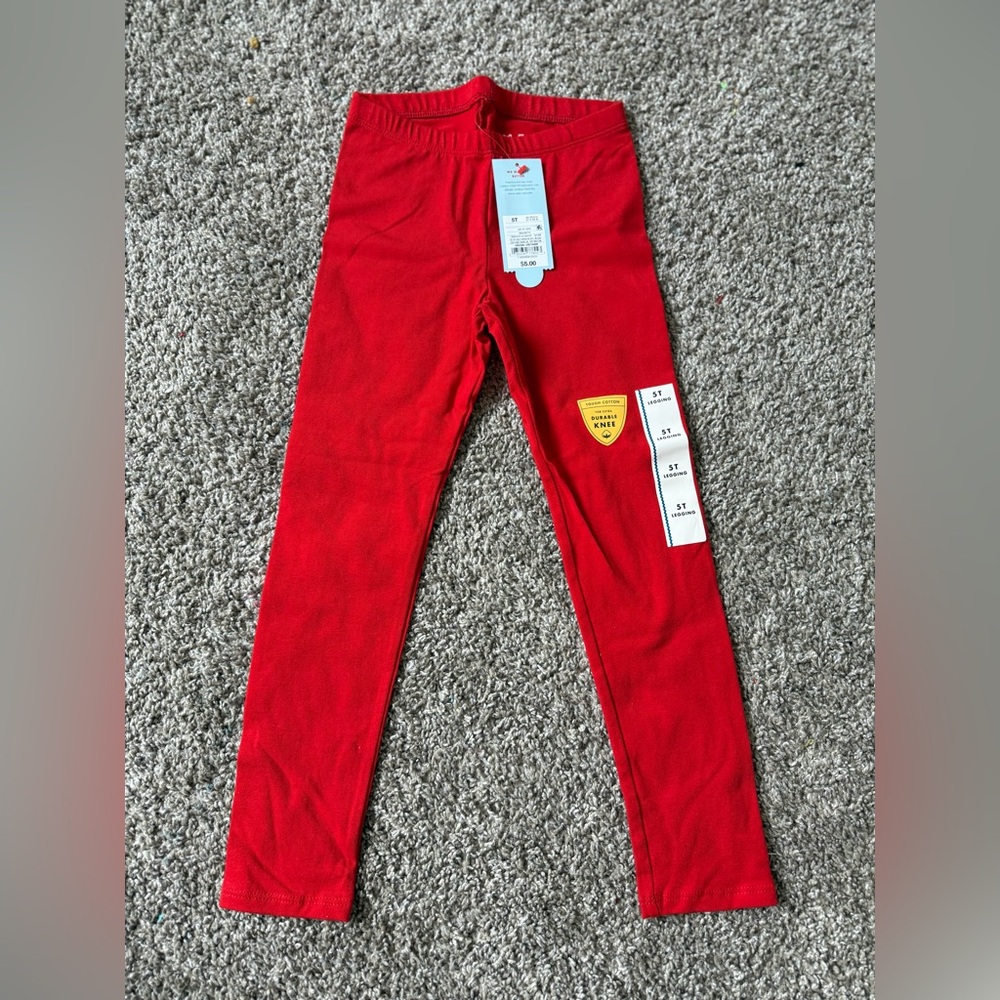 Cat & Jack Vibrant Red Kids Leggings
